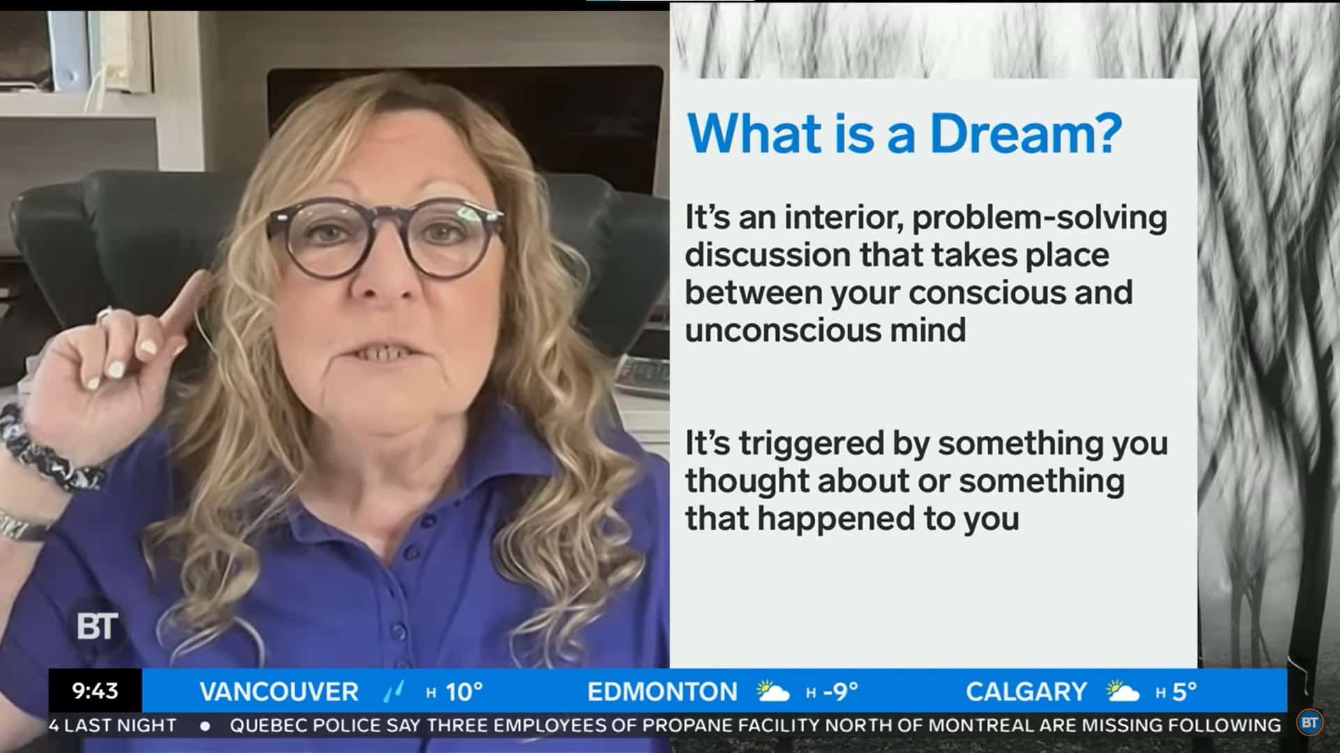 The Dream Analyst on Breakfast Television January 2023